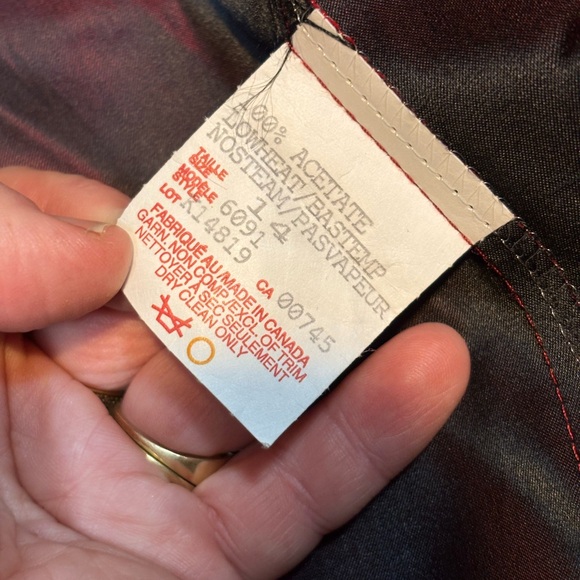 red two-piece formal gown is a vintage set by JS Collections size 14 formal - Picture 9 of 10